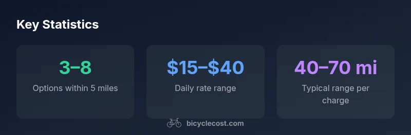 Infographic showing e-bike rental statistics