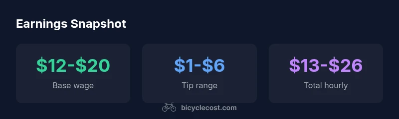 Earnings snapshot for bicycle delivery drivers across urban, suburban, and rural regions.