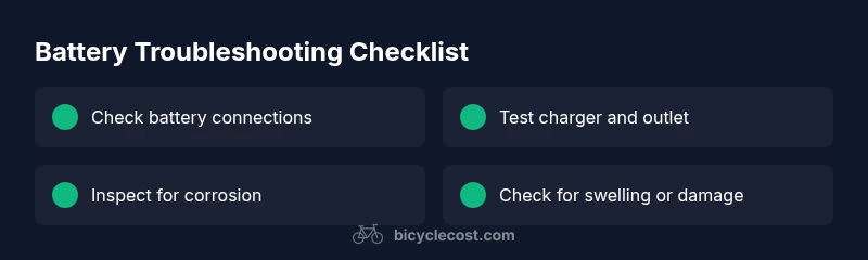 Checklist for diagnosing bike battery issues